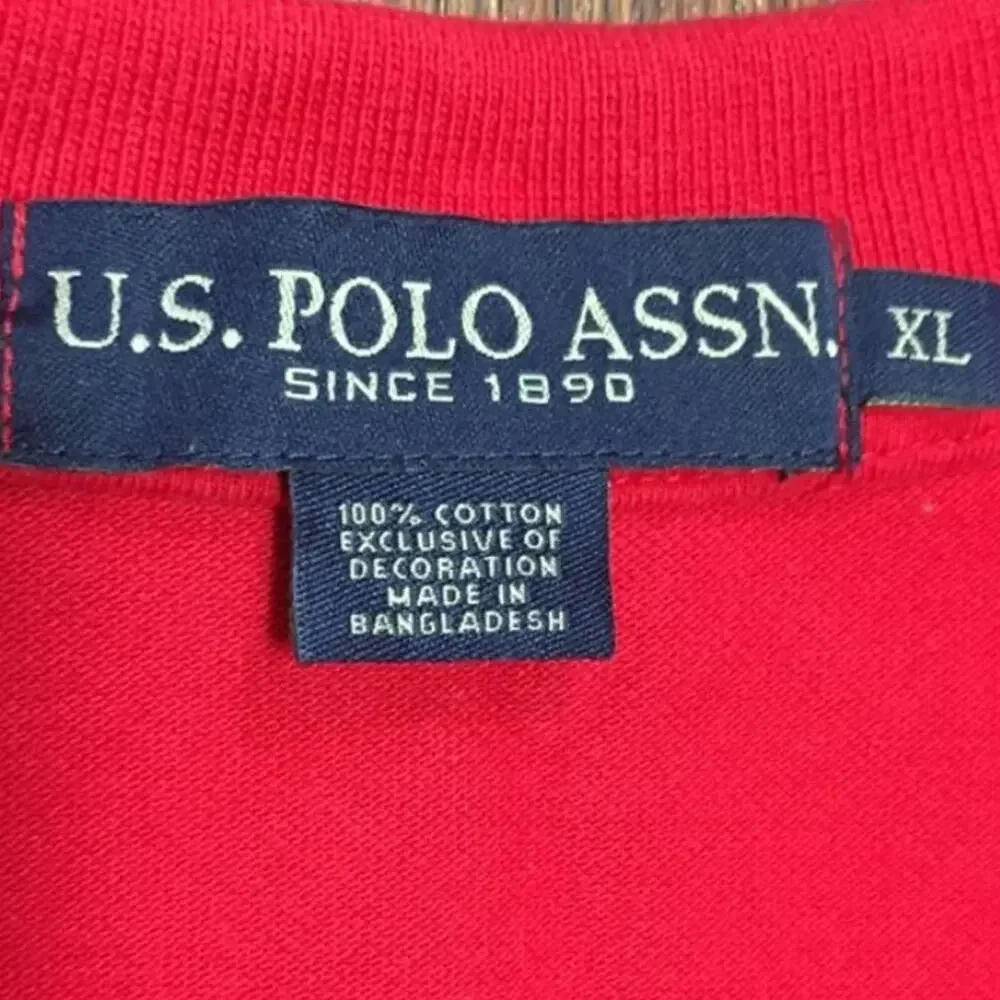 U.S. POLO ASSN. Short Sleeve Cotton Polo Shirt in Red  SZ XL